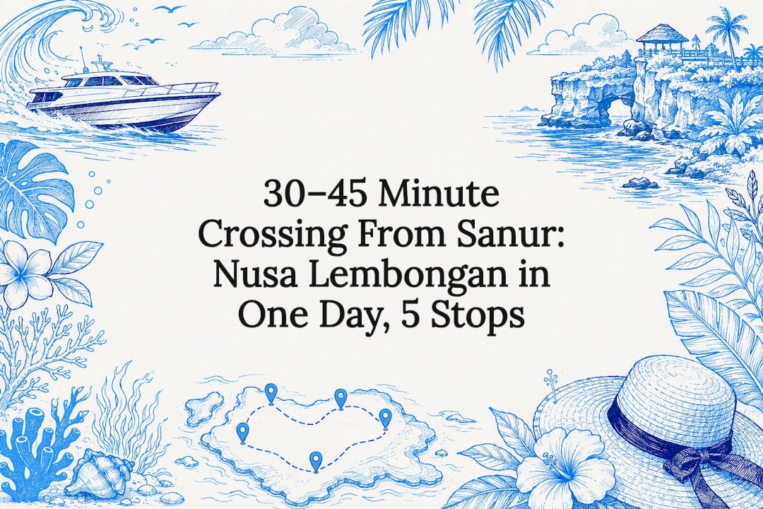 Decorative Nusa Lembongan itinerary title card